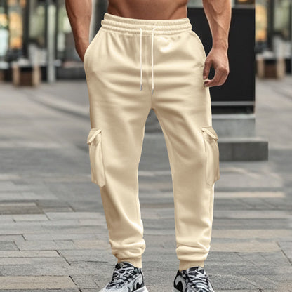 Men's cargo jogging pants with elastic waistband and practical pockets Skorter