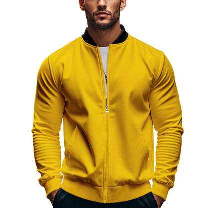 Men's sporty bomber jacket with high collar and practical pockets Skorter