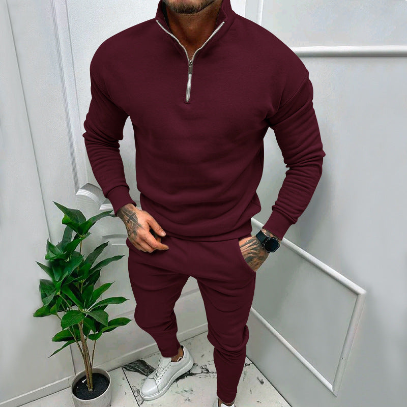 Men's sporty sweater with stand-up collar Skorter