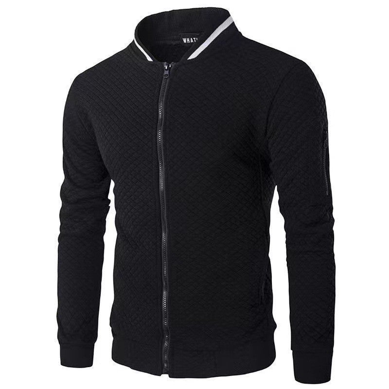 Men's sporty quilted jacket with modern zipper and side pockets Skorter