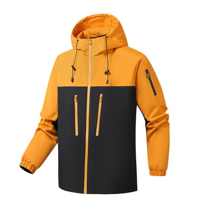 Men's windproof functional jacket with stylish color contrast and practical pockets Skorter