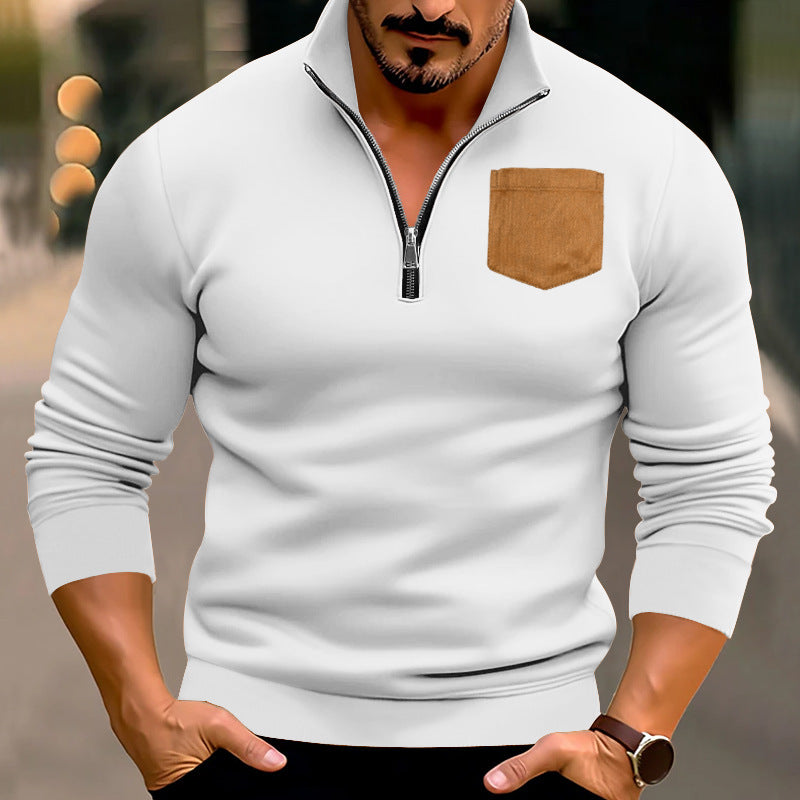 Men's sporty sweater with contrasting pockets Skorter