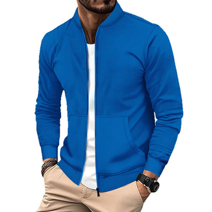 Men's sporty sweat jacket with modern textured design and practical pockets Skorter