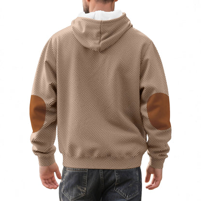 Men's stylish hoodie with textured material and fashionable accents Skorter