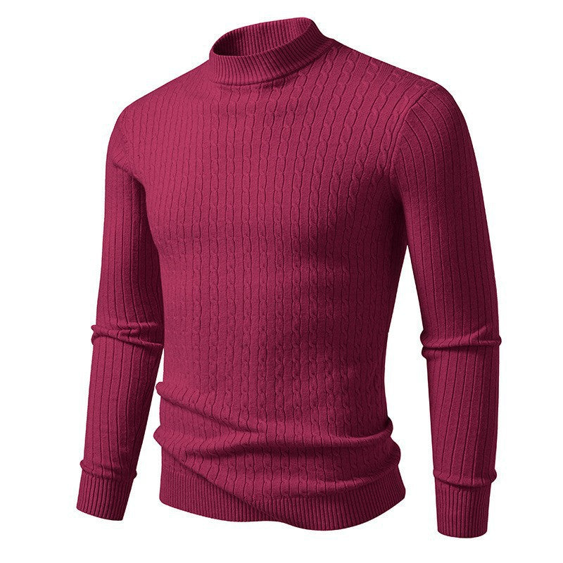 Men's turtleneck sweater made of textured knit Skorter