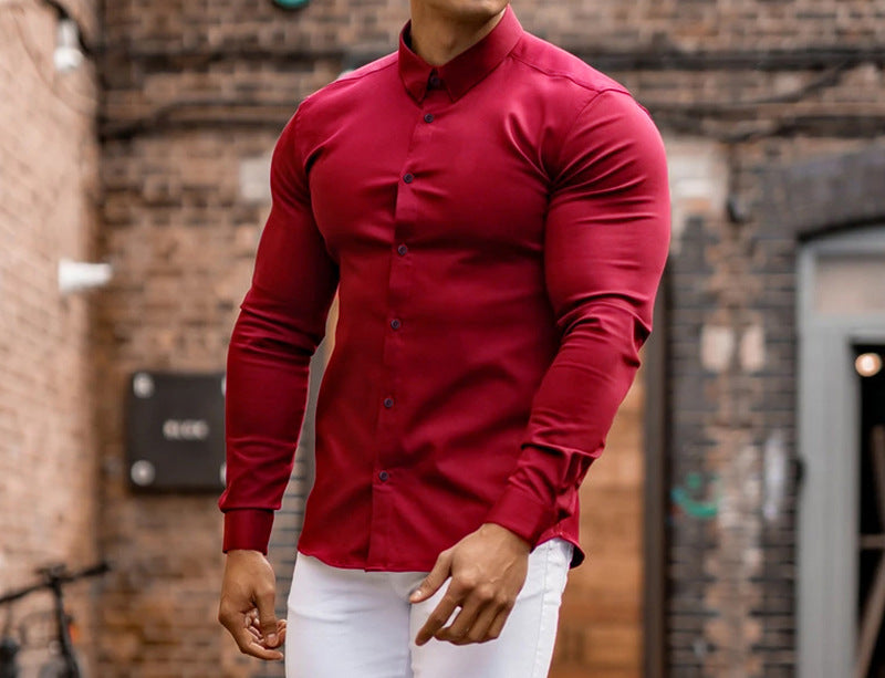 Men's tailored long-sleeve shirt Skorter