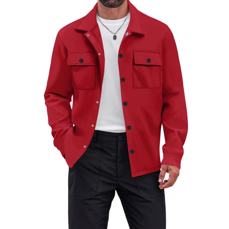 Men's Utility Jacket with Modern Pockets and Comfortable Fit Skorter