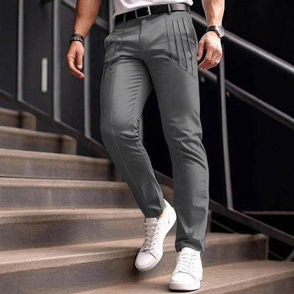 Men's stylish Slim-Fit suit trousers with pleated design Skorter