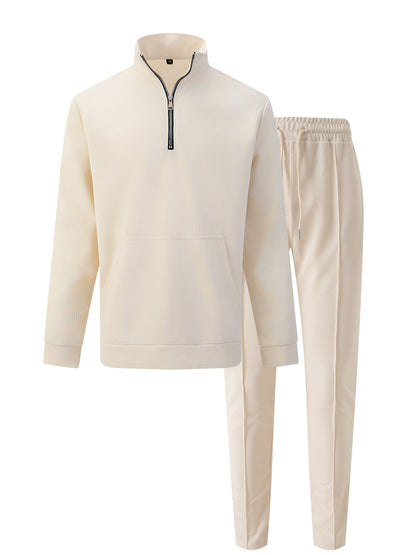 Men's Sporty Zip Sweater with Comfortable Jogging Pants Skorter