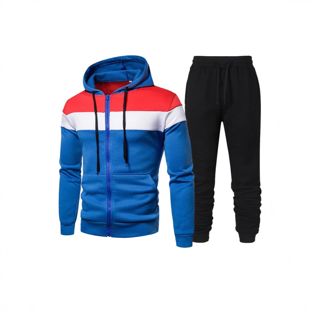 Men's tracksuit with modern color accents and practical pockets Skorter