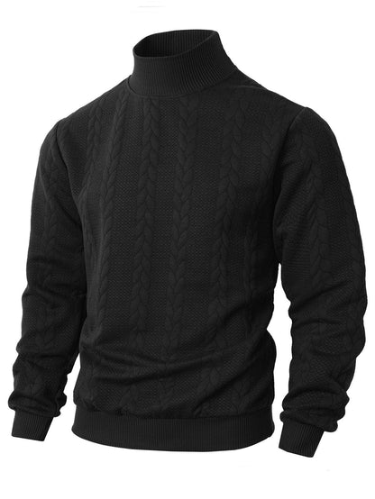 Men's stylish sweater with textured stand-up collar Skorter