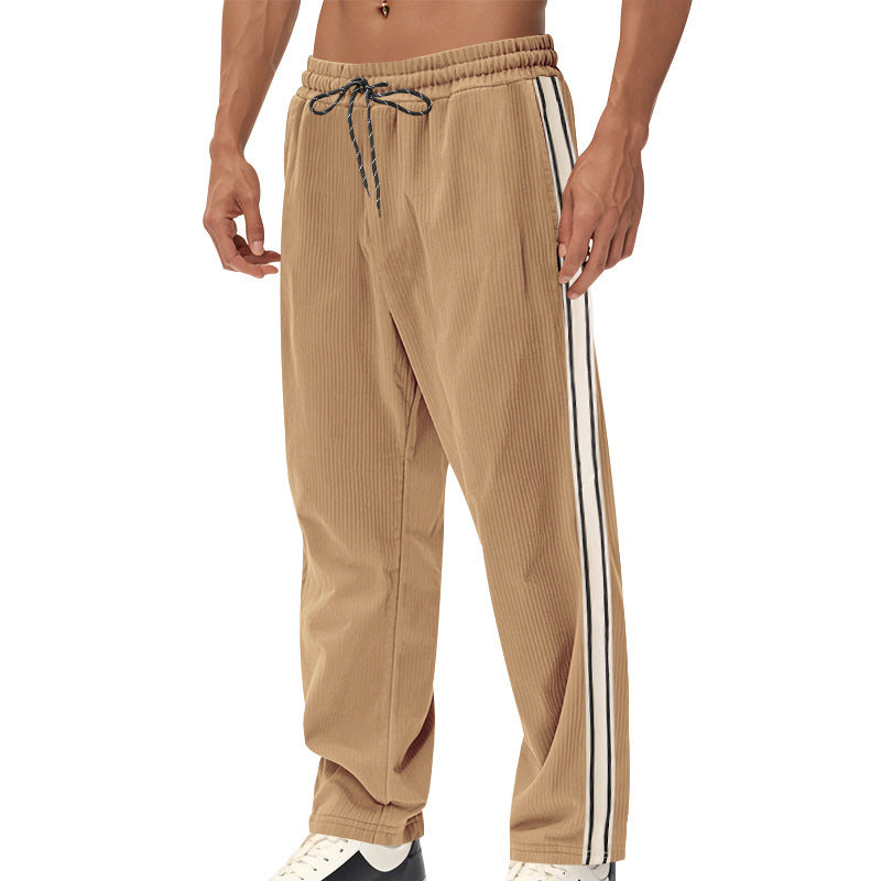 Men's Sporty Plank Pants with Stripe Design Skorter