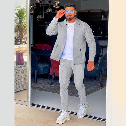 Men's Sporty Leisure Suit with Modern Cut and Breathable Features Skorter