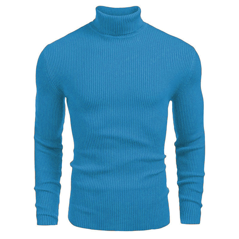 Men's turtleneck sweater made of fine rib knit Skorter