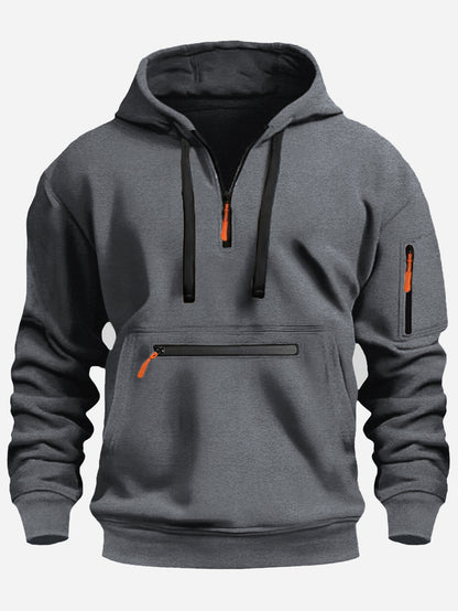 Men's stylish hoodie with practical zippered pockets Skorter