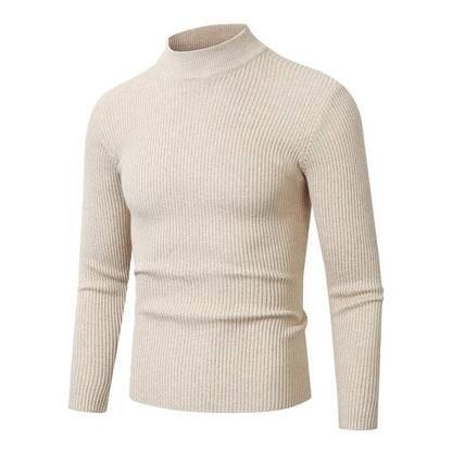 Men's turtleneck sweater made of high-quality ribbed structure Skorter