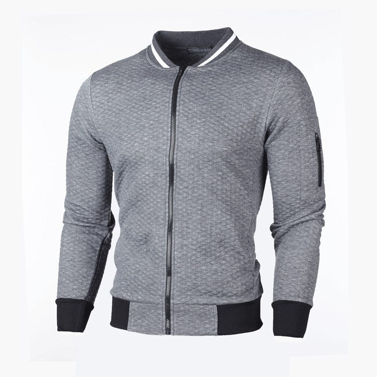 Men's sporty quilted jacket with zipper and contrast details Skorter