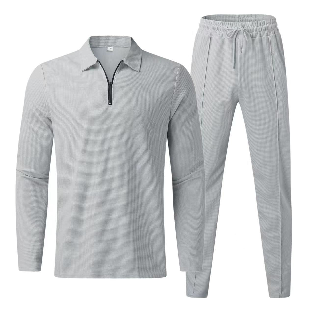 Men's sporty long-sleeve set with zipper and ergonomic cut Skorter