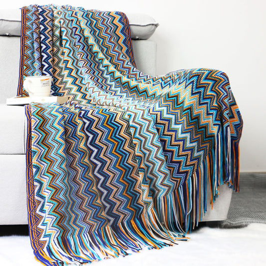 Skorter | Bohemian velvet blanket knitted blanket