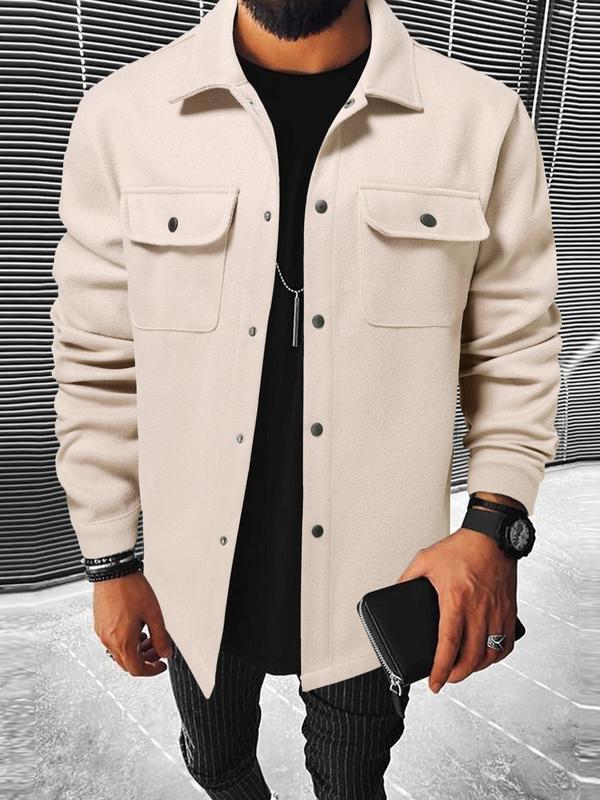 Men's stylish overshirt jacket with practical pockets and modern button design Skorter