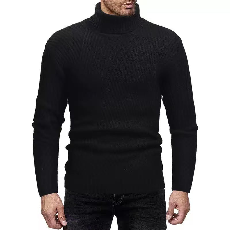 Men's turtleneck sweater with ribbed texture Skorter