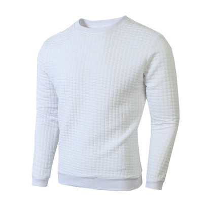 Men's sweater with textured design and round neckline Skorter