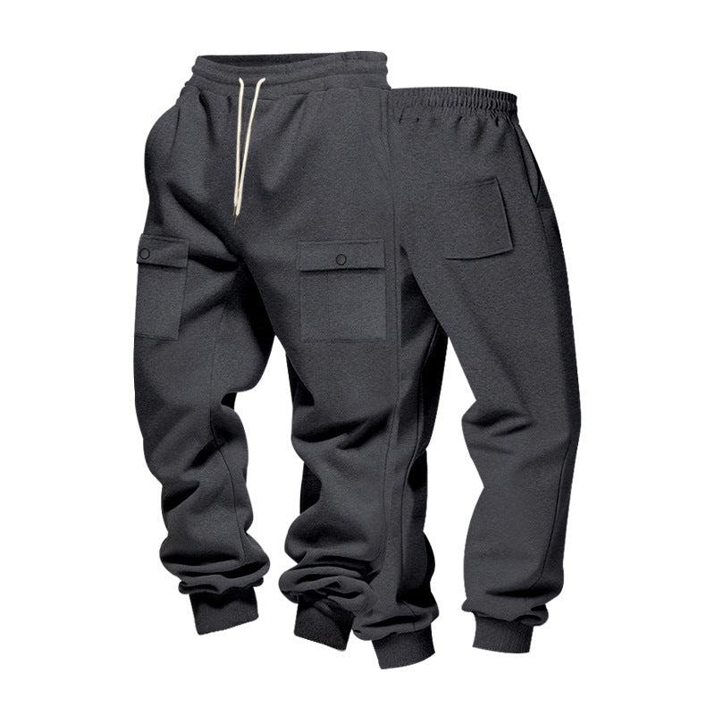 Men's cargo jogging pants made of soft cotton blend with elastic waistband and practical pockets Skorter