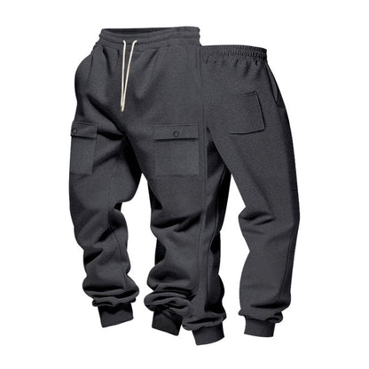 Men's cargo jogging pants made of soft cotton blend with elastic waistband and practical pockets Skorter