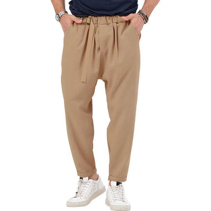 Men's stylish harem pants with elastic waistband and practical side pockets Skorter