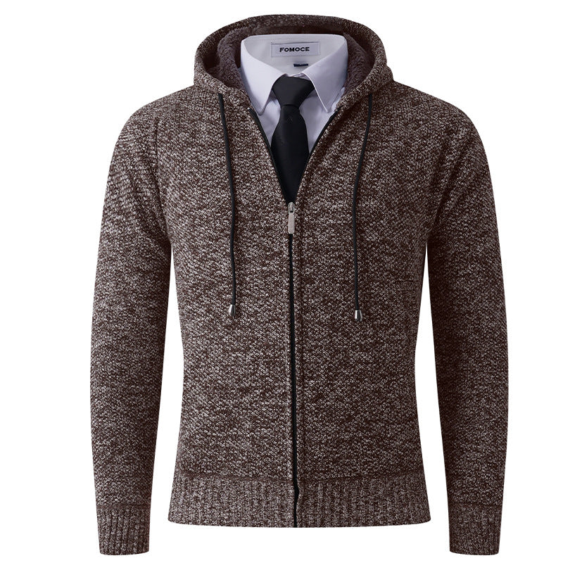 Herrkofta med huva och texturerad finish Skorter