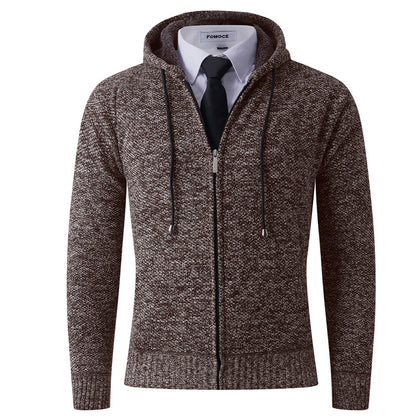 Herrkofta med huva och texturerad finish Skorter