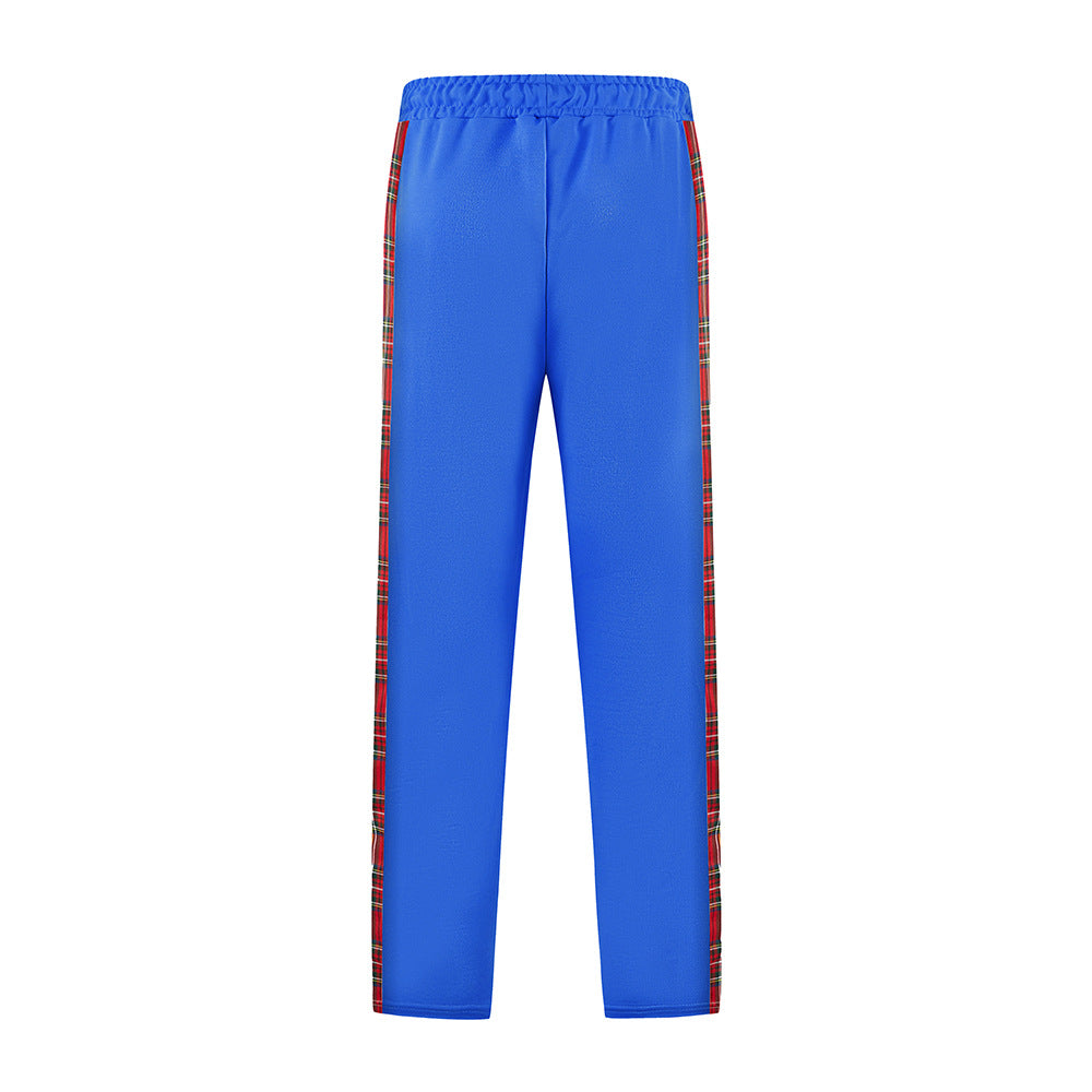 Men's Sporty Jogging Pants with Snap Button Design and Elastic Waistband Skorter
