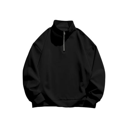 Men's sporty sweater with stand-up collar and half zipper Skorter