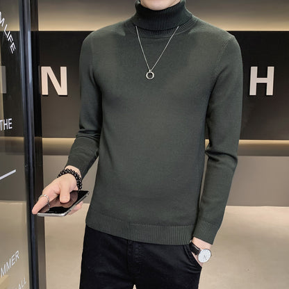 Men's sweater with high collar made of soft knitted fabric Skorter