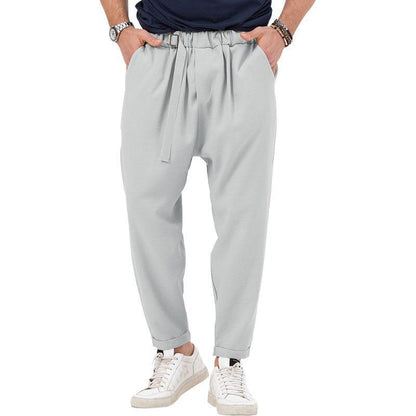 Men's stylish harem pants with elastic waistband and practical side pockets Skorter