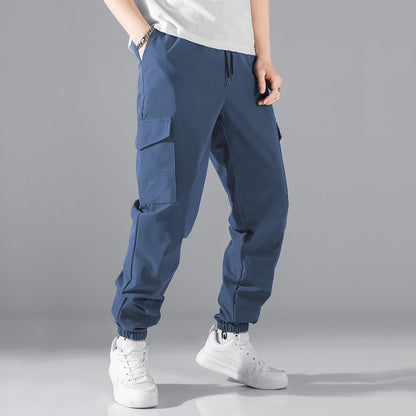 Men's cargo joggers with practical side pockets and elastic waistband Skorter