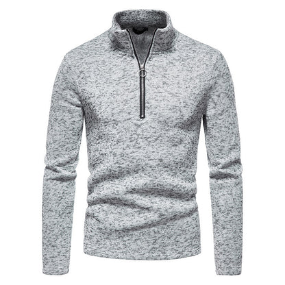 Men's sporty sweater with modern stand-up collar and practical zipper details Skorter