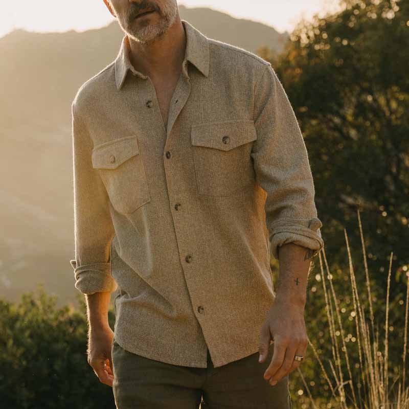 Men's versatile flannel shirt with patch pockets Skorter