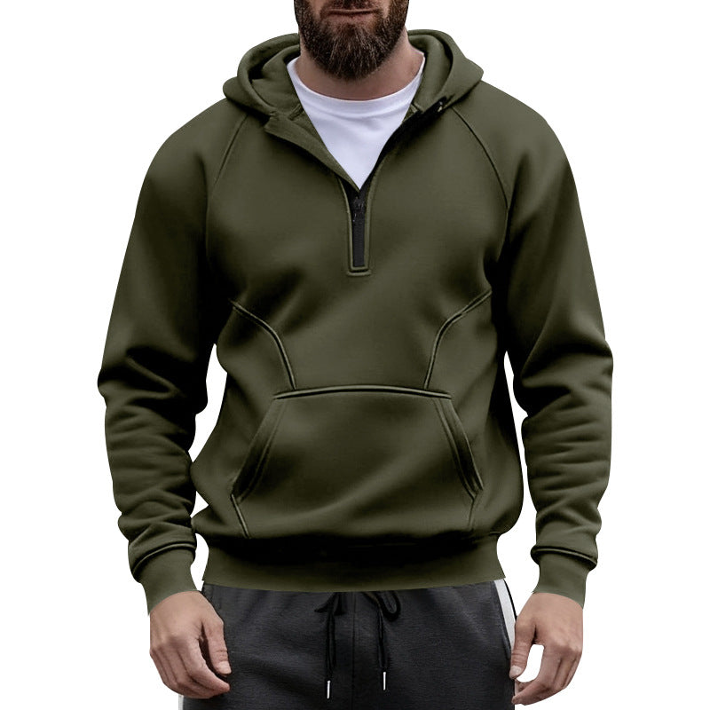 Men's sporty hoodie with modern zipper and practical pockets Skorter
