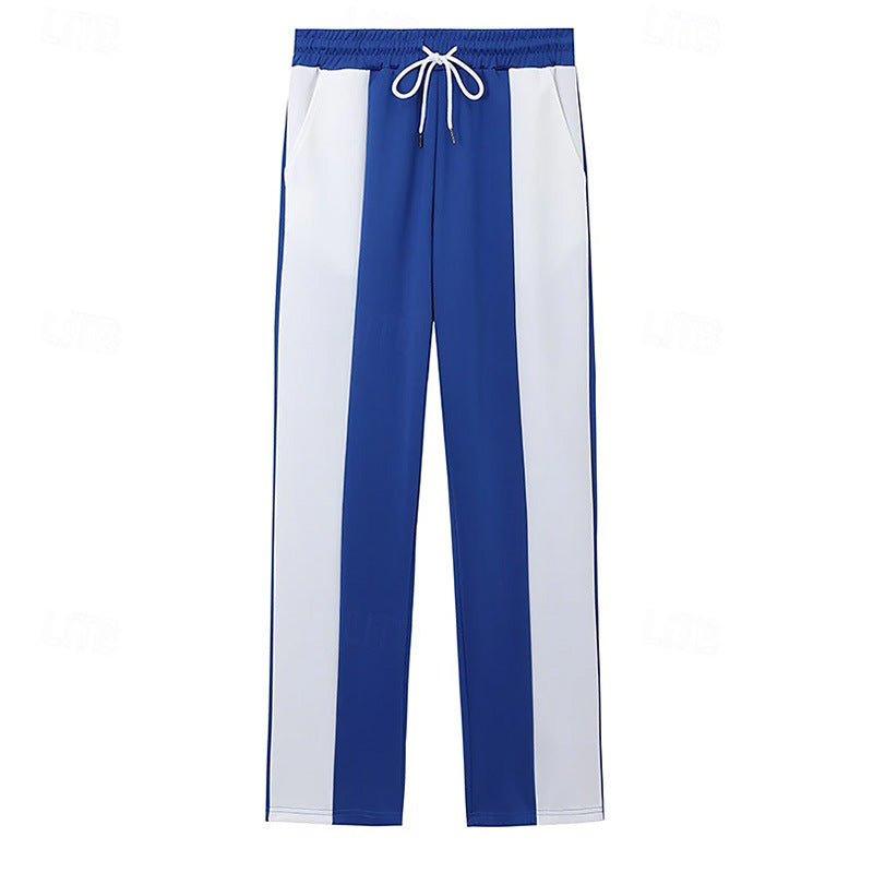 Men's sporty training pants with decorative striped pattern and practical pockets Skorter