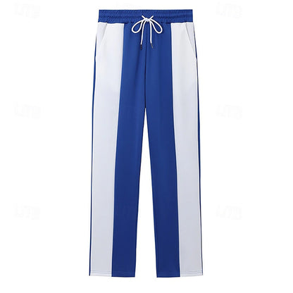 Men's sporty training pants with decorative striped pattern and practical pockets Skorter