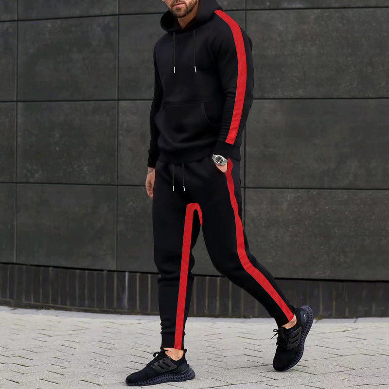 Men's tracksuit with hood and contrasting side elements Skorter