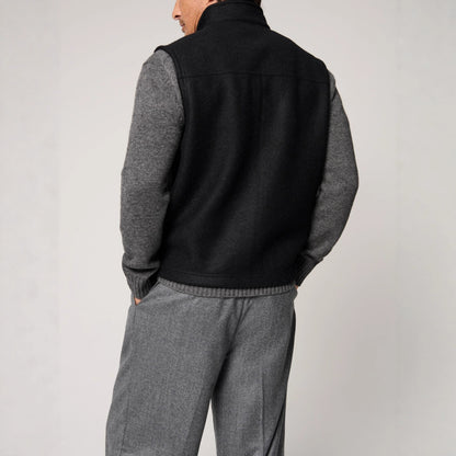 Men's warm vest made of high-quality pure wool with button closures Skorter