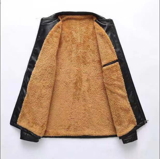 Herrjacka i konstläder med minimalistisk design och praktiska fickor Skorter