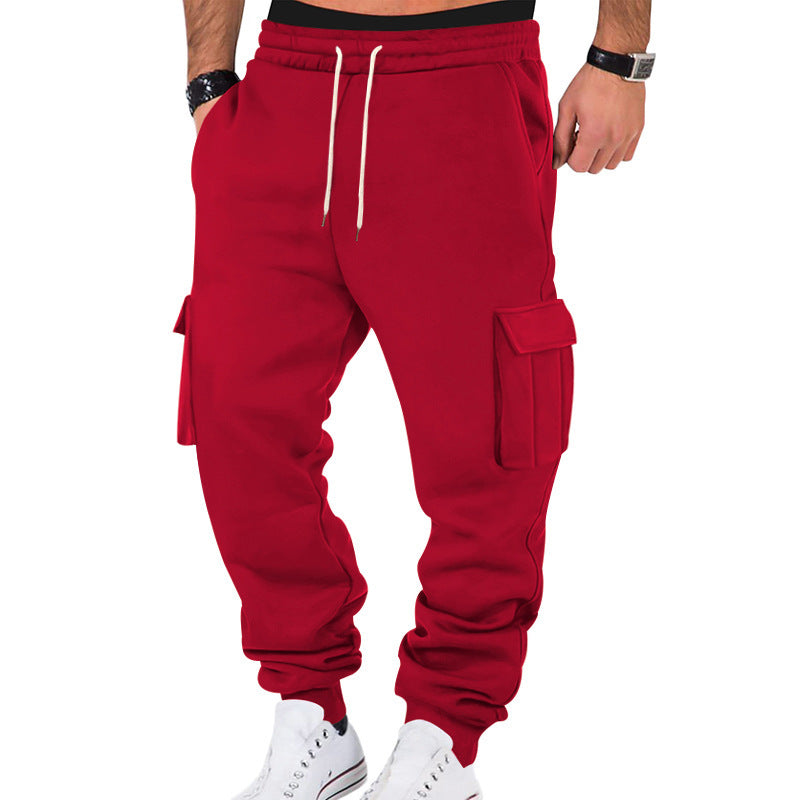 Men's cargo jogging pants with elastic waistband and practical pockets Skorter