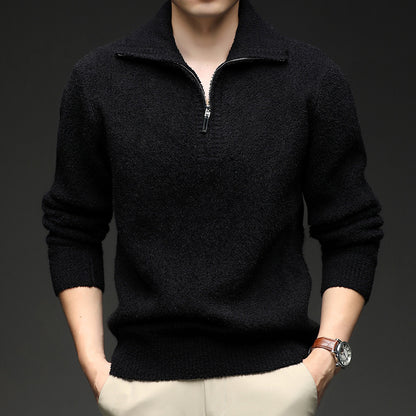 Men's sweater with high collar and zipper Skorter