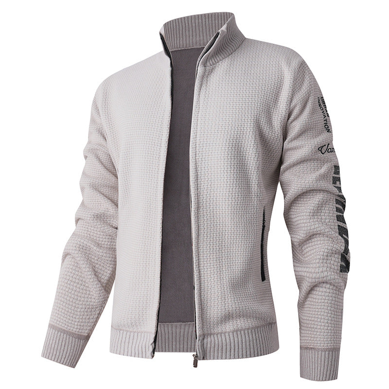 Men's quilted leisure jacket with high collar and modern lining Skorter