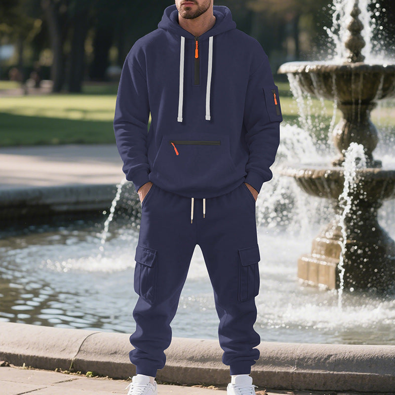 Men's sporty hoodie set with practical pockets and modern design Skorter