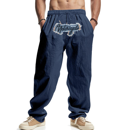 Men's trendy leisure pants with a casual cut and elastic waistband Skorter