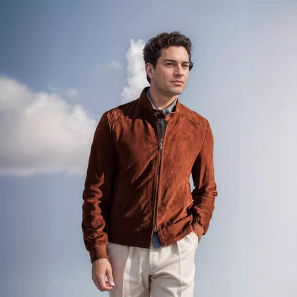 Men's Sporty Lightweight Jacket with Modern Collar Skorter